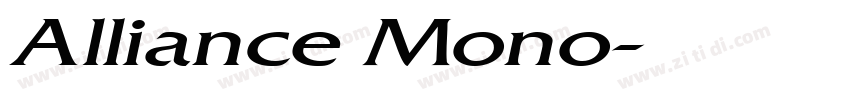 Alliance Mono字体转换 Alliance Mono字体转换